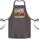 You're Looking at an Awesome Civil Engineer Cotton Apron 100% Organic Dark Grey