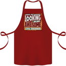 You're Looking at an Awesome Civil Engineer Cotton Apron 100% Organic Maroon