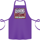 You're Looking at an Awesome Civil Engineer Cotton Apron 100% Organic Purple
