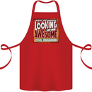 You're Looking at an Awesome Civil Engineer Cotton Apron 100% Organic Red