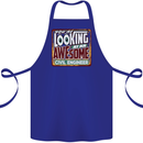 You're Looking at an Awesome Civil Engineer Cotton Apron 100% Organic Royal Blue
