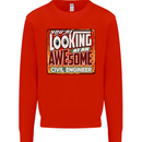 You're Looking at an Awesome Civil Engineer Mens Sweatshirt Jumper Bright Red