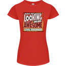 You're Looking at an Awesome Civil Engineer Womens Petite Cut T-Shirt Red