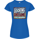 You're Looking at an Awesome Civil Engineer Womens Petite Cut T-Shirt Royal Blue