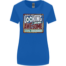 You're Looking at an Awesome Civil Engineer Womens Wider Cut T-Shirt Royal Blue
