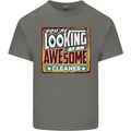 You're Looking at an Awesome Cleaner Mens Cotton T-Shirt Tee Top Charcoal