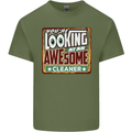 You're Looking at an Awesome Cleaner Mens Cotton T-Shirt Tee Top Military Green