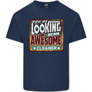 You're Looking at an Awesome Cleaner Mens Cotton T-Shirt Tee Top Navy Blue