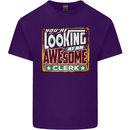 You're Looking at an Awesome Clerk Mens Cotton T-Shirt Tee Top Purple