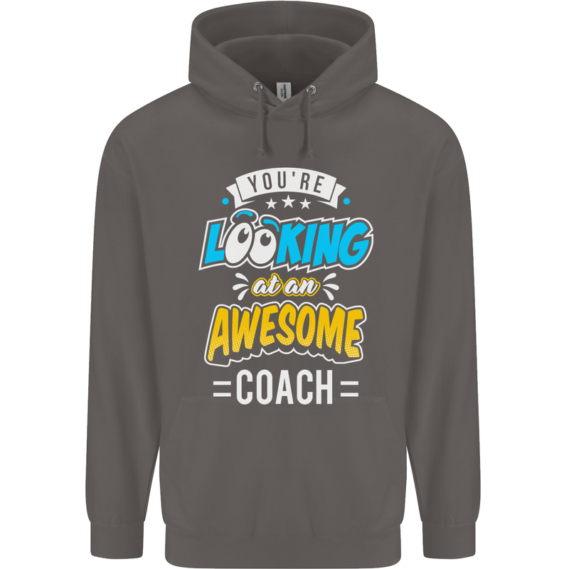 You're Looking at an Awesome Coach Mens 80% Cotton Hoodie Charcoal