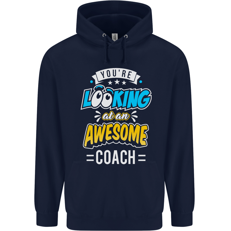 You're Looking at an Awesome Coach Mens 80% Cotton Hoodie Navy Blue