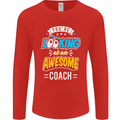 You're Looking at an Awesome Coach Mens Long Sleeve T-Shirt Red