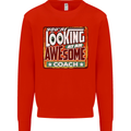 You're Looking at an Awesome Coach Mens Sweatshirt Jumper Bright Red