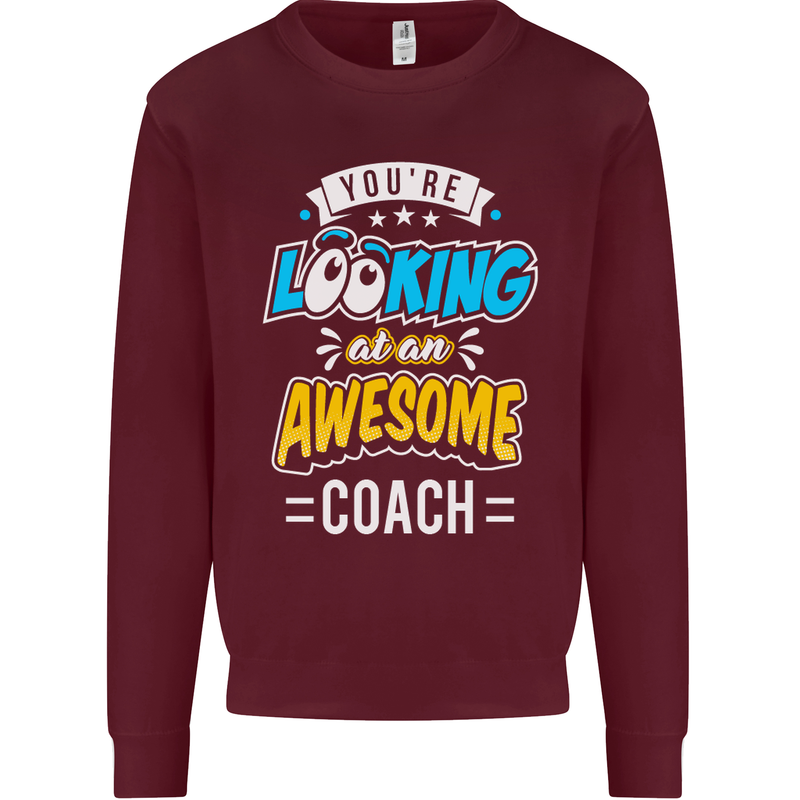 You're Looking at an Awesome Coach Mens Sweatshirt Jumper Maroon