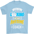 You're Looking at an Awesome Coach Mens T-Shirt Cotton Gildan Light Blue