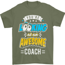 You're Looking at an Awesome Coach Mens T-Shirt Cotton Gildan Military Green