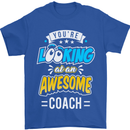 You're Looking at an Awesome Coach Mens T-Shirt Cotton Gildan Royal Blue