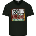 You're Looking at an Awesome Coach Mens V-Neck Cotton T-Shirt Black