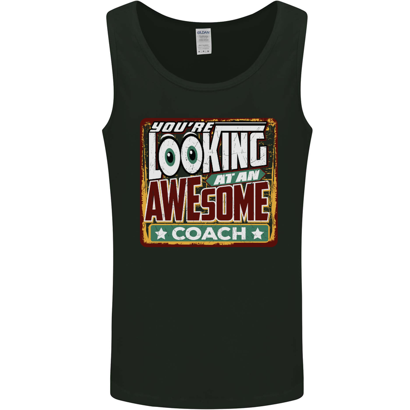You're Looking at an Awesome Coach Mens Vest Tank Top Black