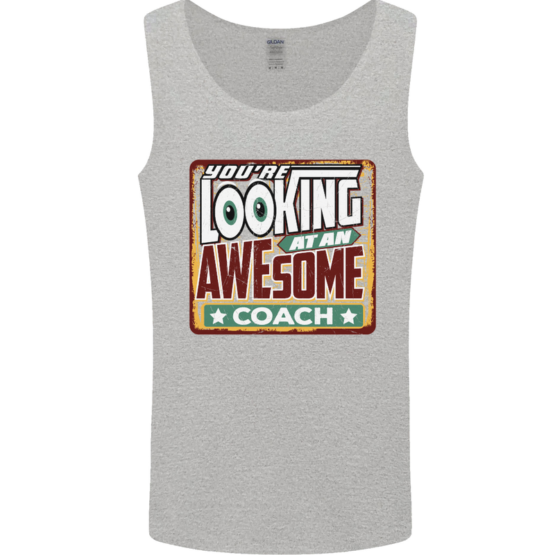 You're Looking at an Awesome Coach Mens Vest Tank Top Sports Grey