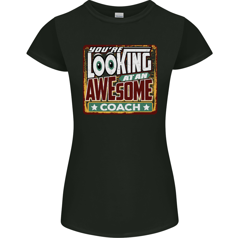 You're Looking at an Awesome Coach Womens Petite Cut T-Shirt Black