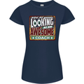 You're Looking at an Awesome Coach Womens Petite Cut T-Shirt Navy Blue