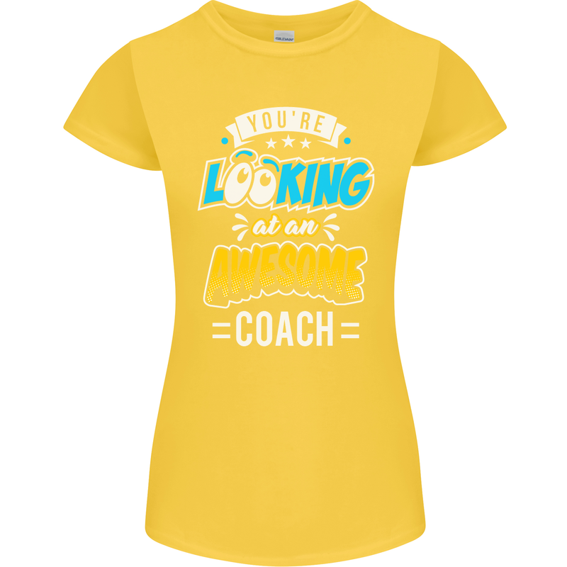 You're Looking at an Awesome Coach Womens Petite Cut T-Shirt Yellow