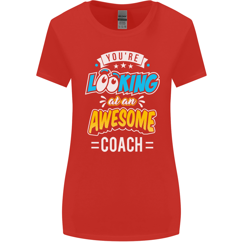 You're Looking at an Awesome Coach Womens Wider Cut T-Shirt Red