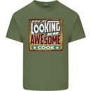 You're Looking at an Awesome Cook Mens Cotton T-Shirt Tee Top Military Green