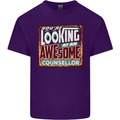 You're Looking at an Awesome Counsellor Mens Cotton T-Shirt Tee Top Purple