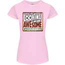 You're Looking at an Awesome Courier Womens Petite Cut T-Shirt Light Pink