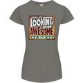 You're Looking at an Awesome DJ Womens Petite Cut T-Shirt Charcoal