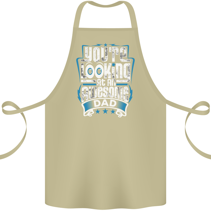 You're Looking at an Awesome Dad Cotton Apron 100% Organic Khaki