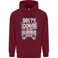 You're Looking at an Awesome Dad Mens 80% Cotton Hoodie Maroon