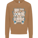 You're Looking at an Awesome Dad Mens Sweatshirt Jumper Caramel Latte