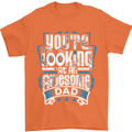 You're Looking at an Awesome Dad Mens T-Shirt Cotton Gildan Orange