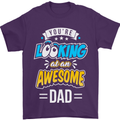 You're Looking at an Awesome Dad Mens T-Shirt Cotton Gildan Purple