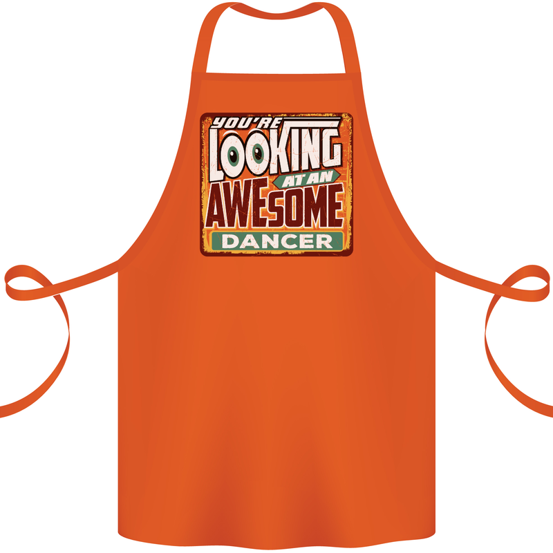 You're Looking at an Awesome Dancer Cotton Apron 100% Organic Orange