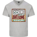 You're Looking at an Awesome Dancer Mens V-Neck Cotton T-Shirt Sports Grey