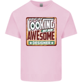You're Looking at an Awesome Designer Mens Cotton T-Shirt Tee Top Light Pink