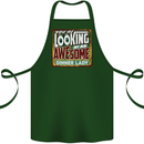You're Looking at an Awesome Dinner Lady Cotton Apron 100% Organic Forest Green