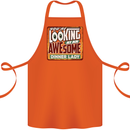 You're Looking at an Awesome Dinner Lady Cotton Apron 100% Organic Orange