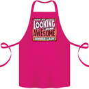 You're Looking at an Awesome Dinner Lady Cotton Apron 100% Organic Pink