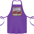 You're Looking at an Awesome Dinner Lady Cotton Apron 100% Organic Purple