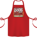 You're Looking at an Awesome Dinner Lady Cotton Apron 100% Organic Red