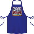 You're Looking at an Awesome Dinner Lady Cotton Apron 100% Organic Royal Blue