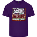 You're Looking at an Awesome Dinner Lady Mens Cotton T-Shirt Tee Top Purple