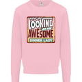 You're Looking at an Awesome Dinner Lady Mens Sweatshirt Jumper Light Pink