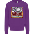You're Looking at an Awesome Dinner Lady Mens Sweatshirt Jumper Purple