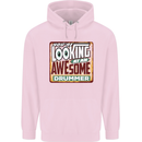 You're Looking at an Awesome Drummer Childrens Kids Hoodie Light Pink